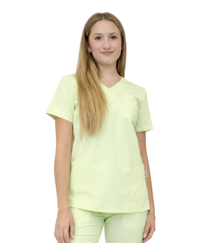 Pistacjowa  bluza medyczna damska Casual Premium