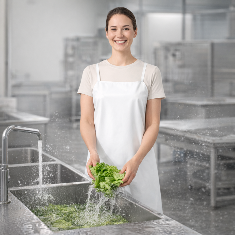 Fartuszek nieprzemakalny wodoodpormy do pracy kolor biały dla kobiet i mężczyzn.png