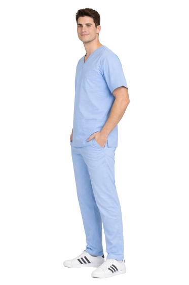 Medicīniskais / ķirurģiskais komplekts vīriešiem 100% kokvilna – zila krāsa