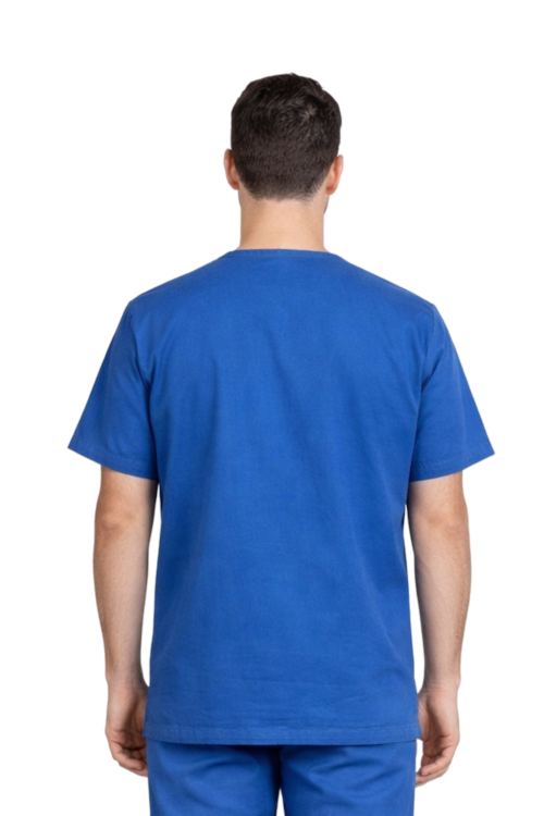 Bluza chirurgiczna męska 100% bawełna chabrowa