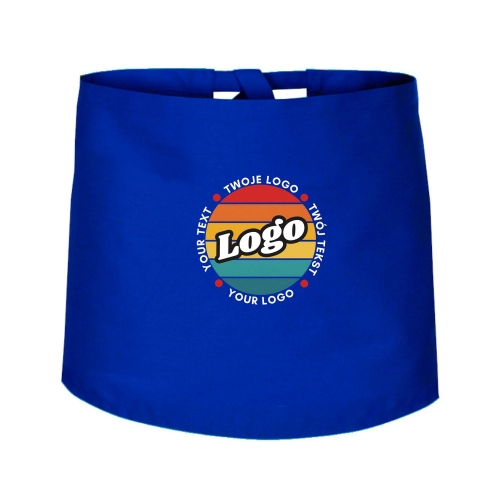 Zapaska kucharska krótka chabrowa wiązana długość 40cm z twoim nadrukiem logo.jpg