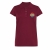 Koszulka polo damska bordowa krótki rękaw z własnym nadrukiem kreator online przód.jpg