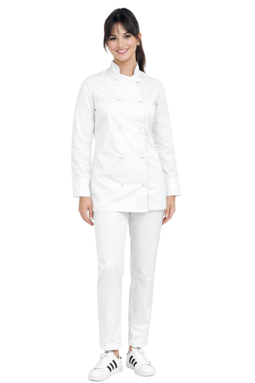 Komplet kucharski damski z bluzą i spodniami