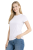 T-shirt damski krótki rękaw kolor biały widok z boku.png