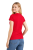 T-shirt damski krótki rękaw kolor czerwony widok z tyłu.png
