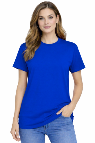 T-shirt damski krótki rękaw 100% bawełna kolor chabrowa.png