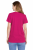 T-shirt damski krótki rękaw 100% bawełna kolor różowy widok z tyłu.png