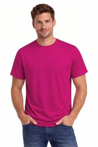 T-shirt męski krótki rękaw 100% bawełna kolor różowy.png