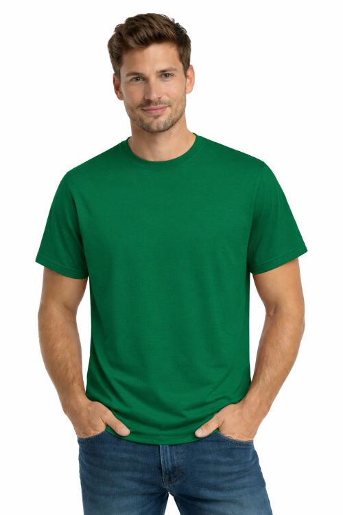 T-shirt męski krótki rękaw 100% bawełna kolor zielony.png