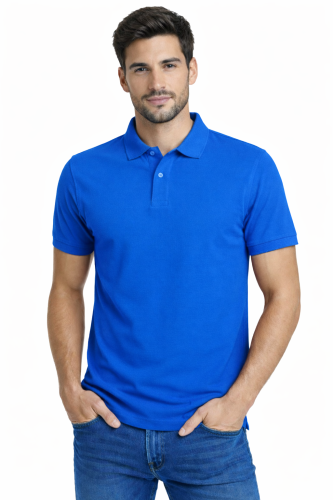 Koszulka polo męska krótki rękaw chabrowa.png