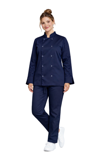 Zestaw kucharski damski elastyczny kolor granatowy