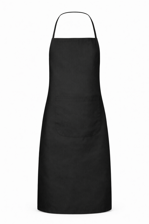 Fartuszek kuchenny gastronomiczny z kieszenienią czarny mockup.png