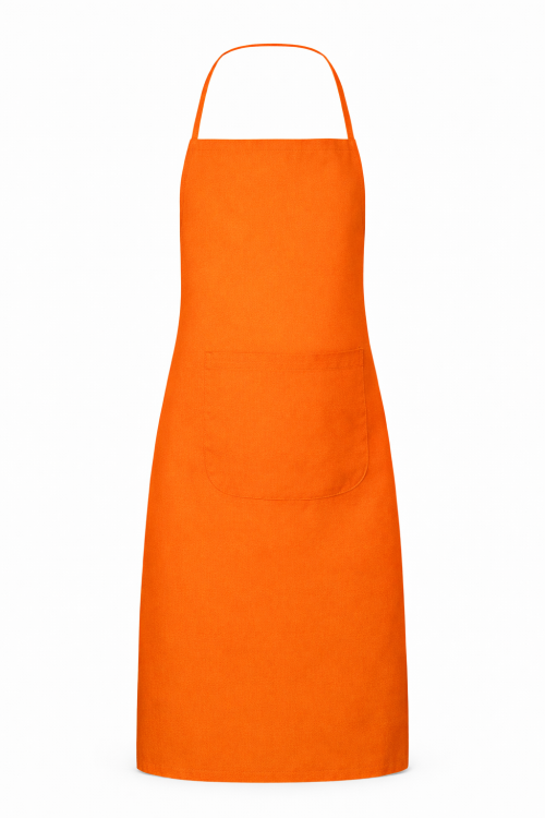 Fartuszek kuchenny gastronomiczny z kieszenienią pomarańczowy mockup.png