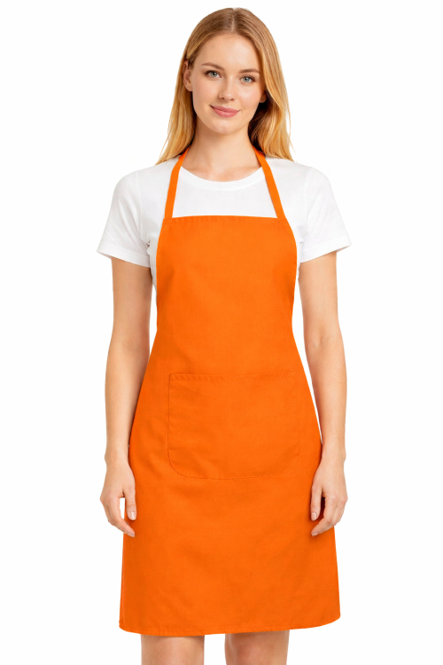 Fartuszek kuchenny gastronomiczny z kieszenienią pomarańczowy.png