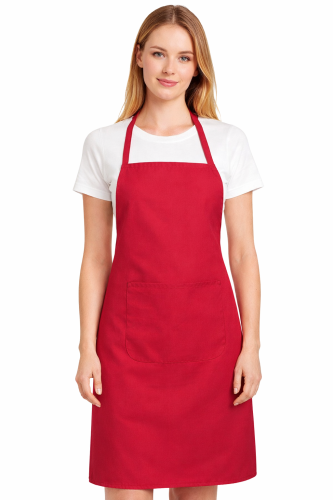 Fartuszek kuchenny gastronomiczny z kieszenienią czerwony.png