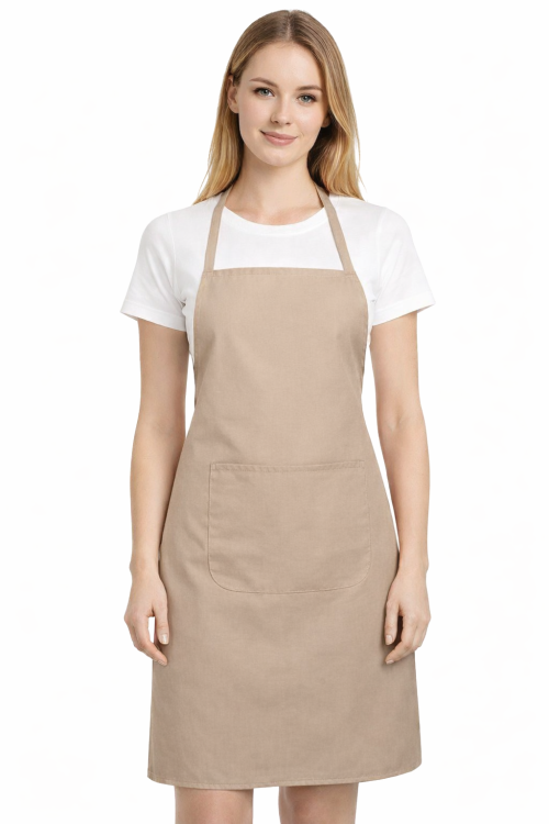 Fartuszek kuchenny gastronomiczny z kieszenienią beżowy.png