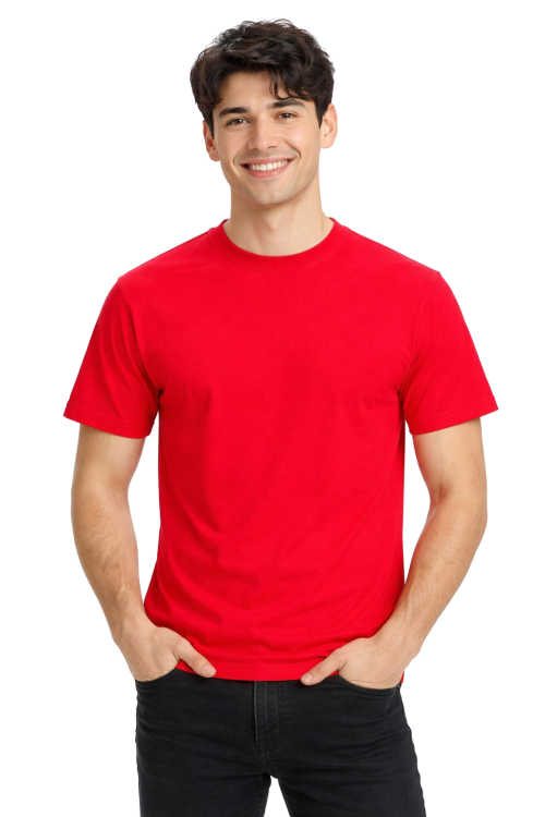 T-shirt męski z krótkim rękawem gramatura 190g czerwony.png