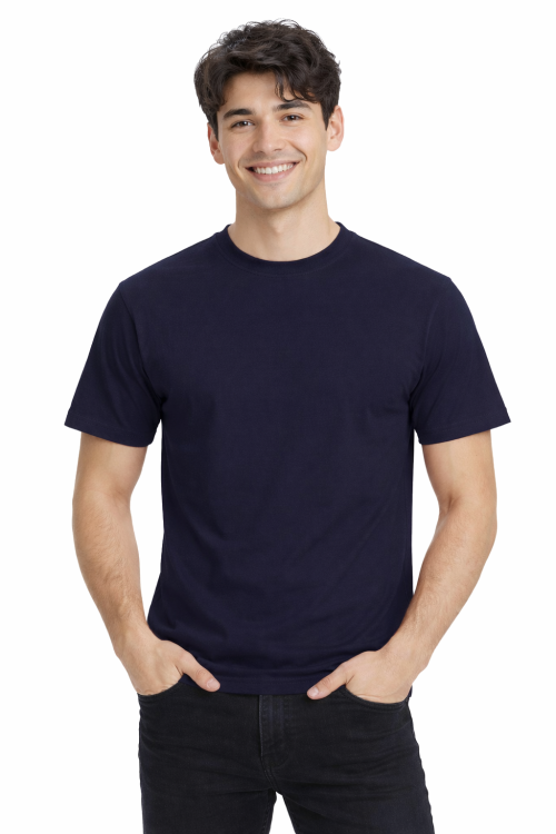 T-shirt męski z krótkim rękawem gramatura 190g granatowy.png