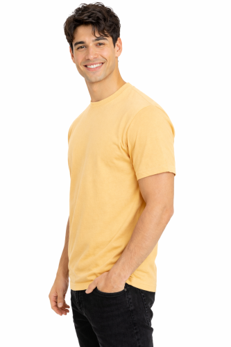 T-shirt męski z krótkim rękawem gramatura 190g pisakowy widok z boku.png