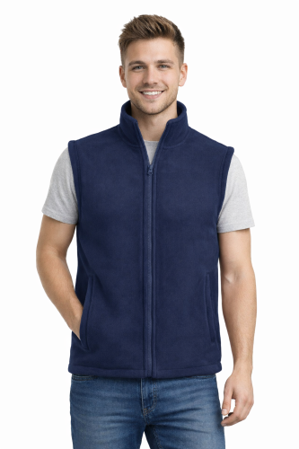 Kamizelka bezrękawnik polar zapinany na zamek granatowy.png