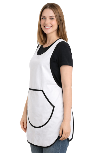 Fartuszek-kuchenny-kolor-bialy-z-lamowka-i-kieszenia-widok-z-boku.png
