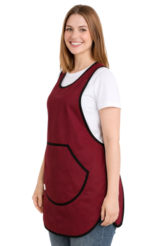 Fartuszek-kuchenny-kolor-bordowy-z-lamowka-i-kieszenia-widok-z-boku.png