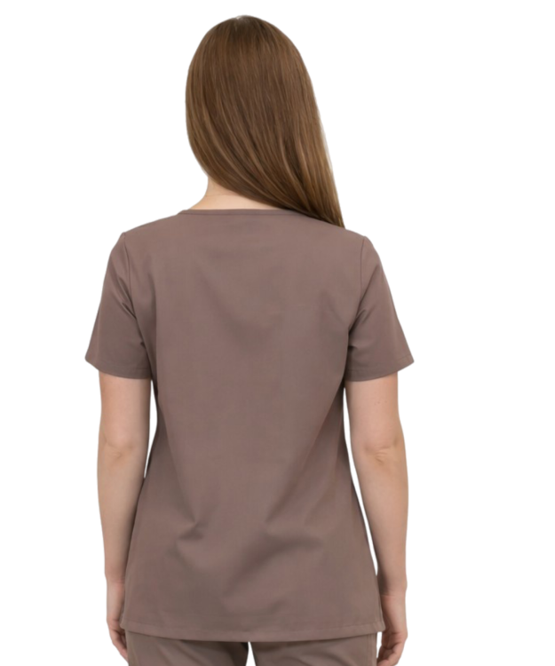 Damska bluza medyczna kolor cappucino Premium