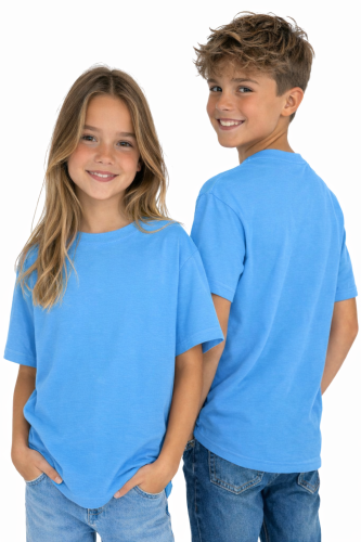 T-shirt dziecięcy dla chłopca i dziewczynki kolor niebieski.png