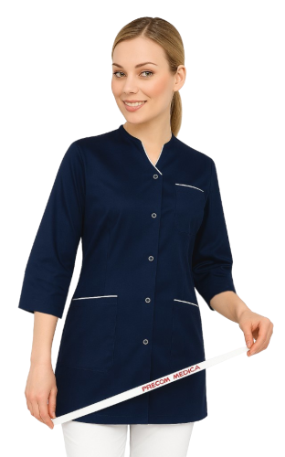 Żakiet medyczny damski z białą lamówką