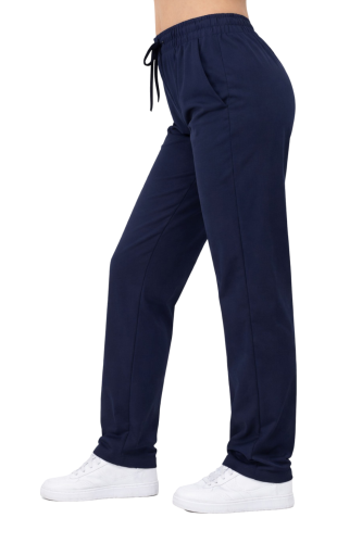 Spodnie medyczne damskie  , prosta nogawka  w kolorze ciemny granat
