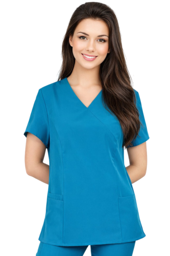 Bluza medyczna elastyczna Comfort Fit turkusowa