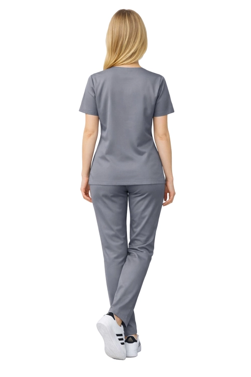 Komplet medyczny COMFORT FLEX w szarym kolorze dla kobiet