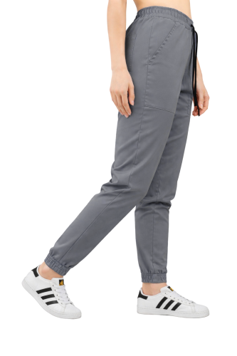 Elastyczne spodnie joggery medyczne FLEX szare