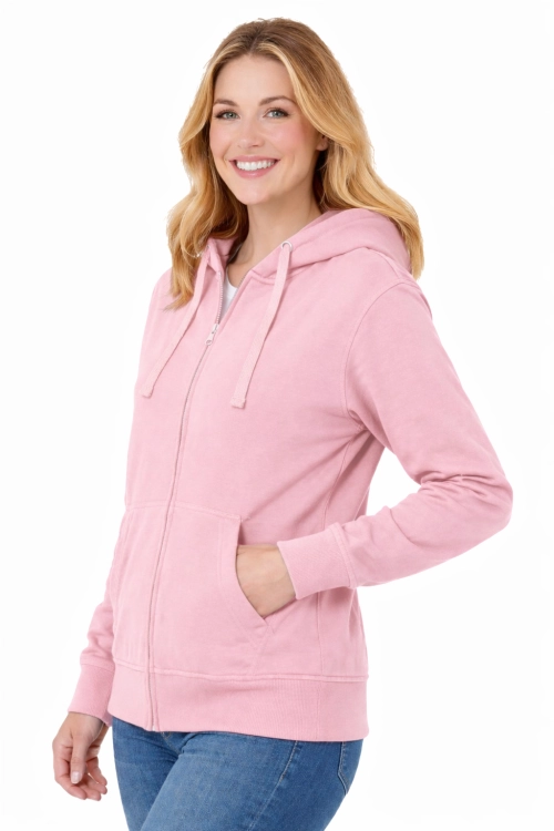bluza-dresowa-damska-z-kapturem-rozpinana-długi-rekaw-różowa-widok-z-boku.png