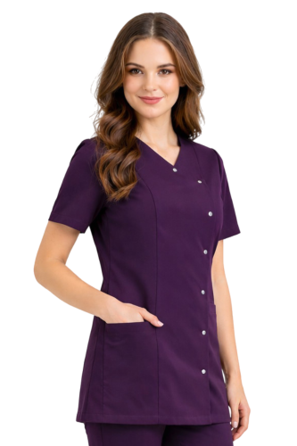 Damski żakiet medyczny krótki rękaw BASIC PREMIUM
