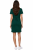 sukienka medyczna w kolorze zielona butelka regulowana w talii