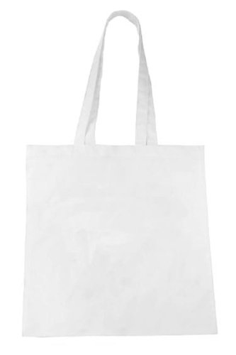 Balta kokvilnas daudzreiz lietojama soma